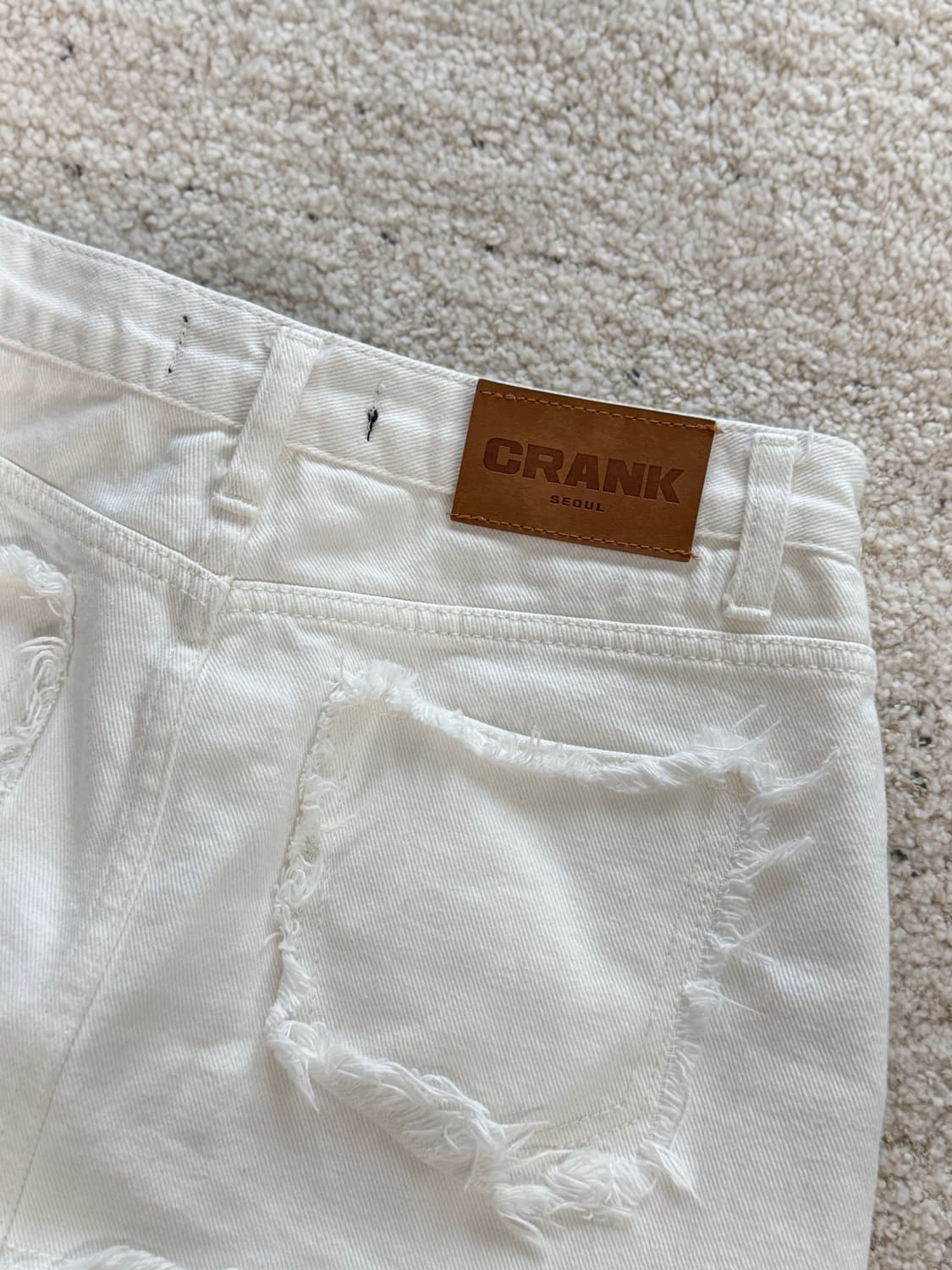 🖤 크랭크(CRANK) 화이트 데님스커트 / 치마바지 상품이미지4