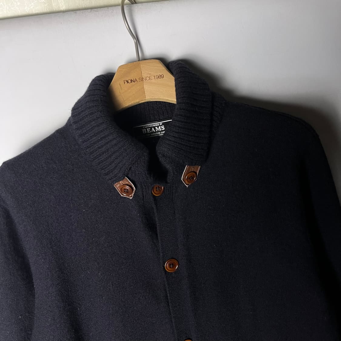 [BEAMS] 빔즈 하이넥 울 니트 가디건 상품이미지3