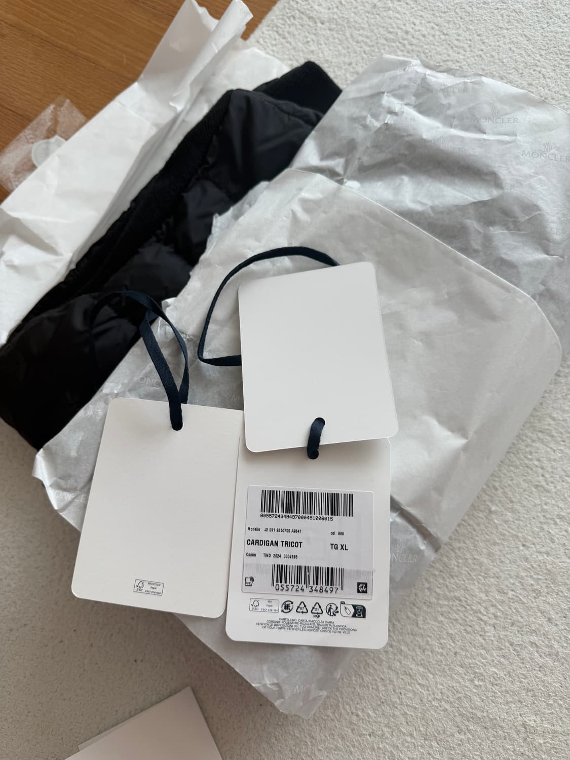 몽클레어 김현우 니트패딩 25ss 블랙 XL 상품이미지8