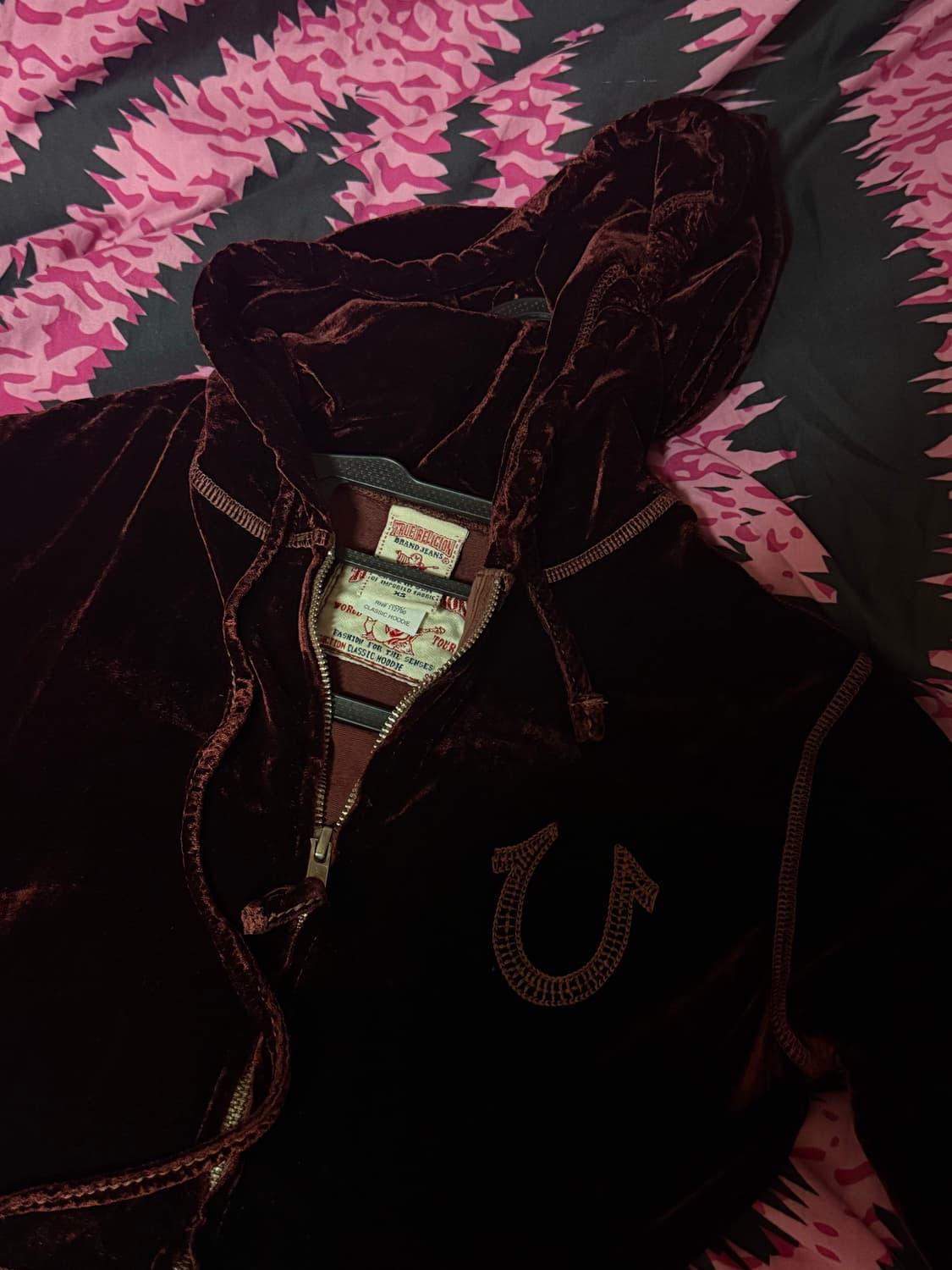 트루릴리전 벨벳 후드집업 상품이미지2