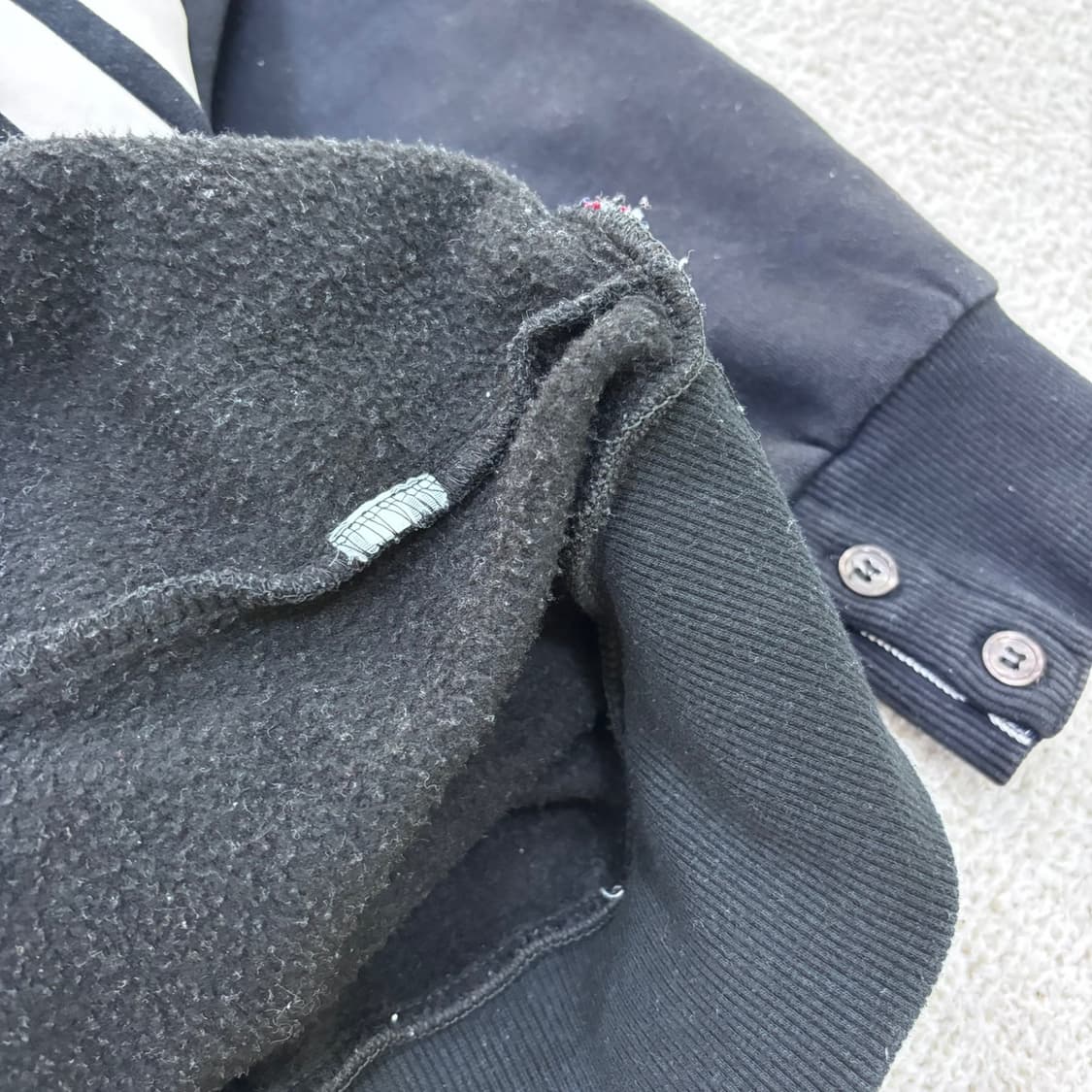 실측확인 빈티지 스트라이프 맨투맨 0326E 상품이미지4