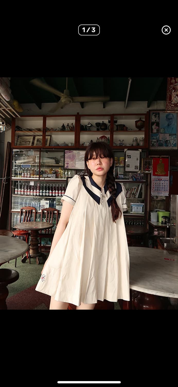 프레클 세일러 마린 원피스 상품이미지2