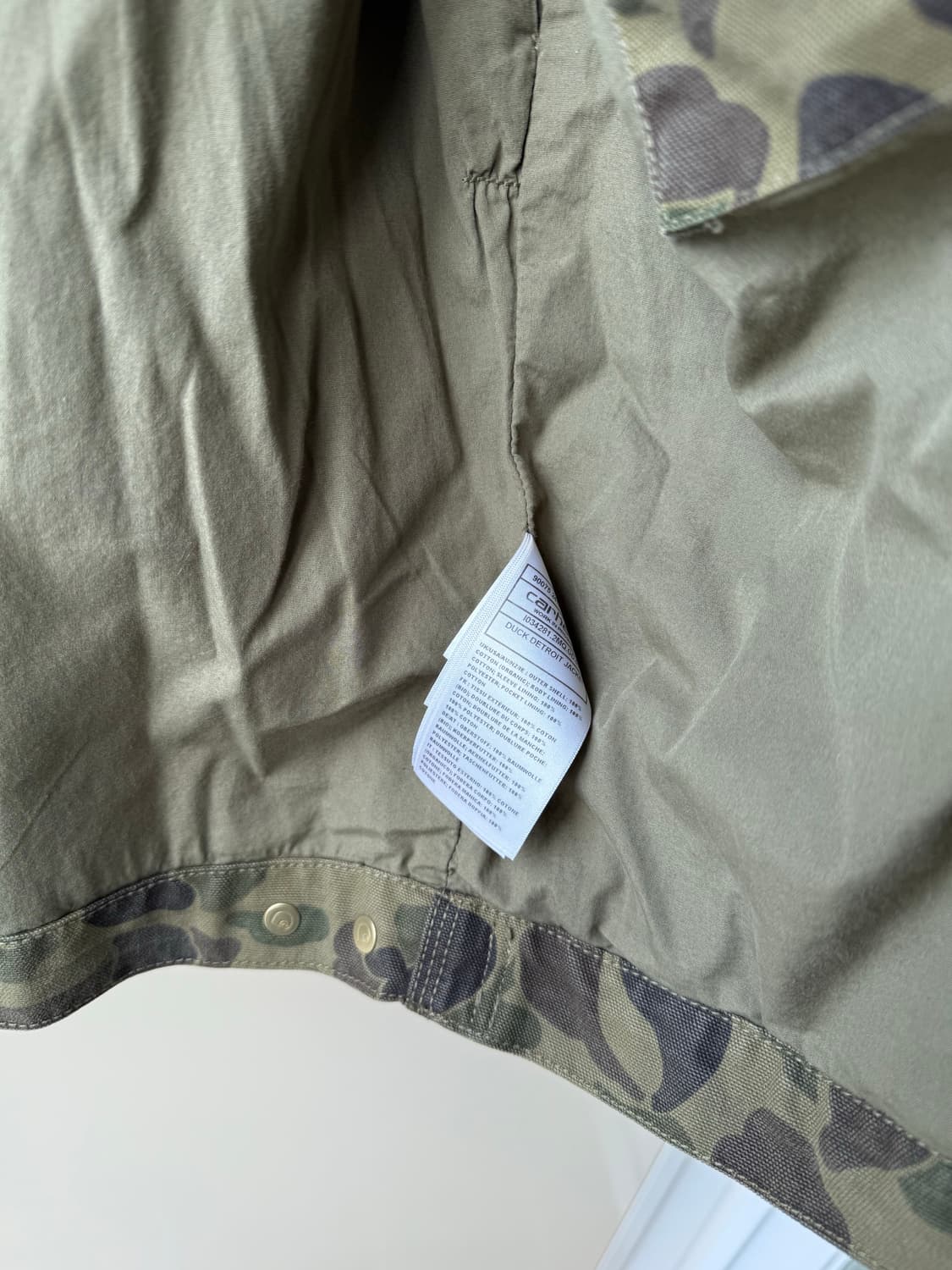 칼하트 24fw 덕 디트로이트 자켓 카모 상품이미지5