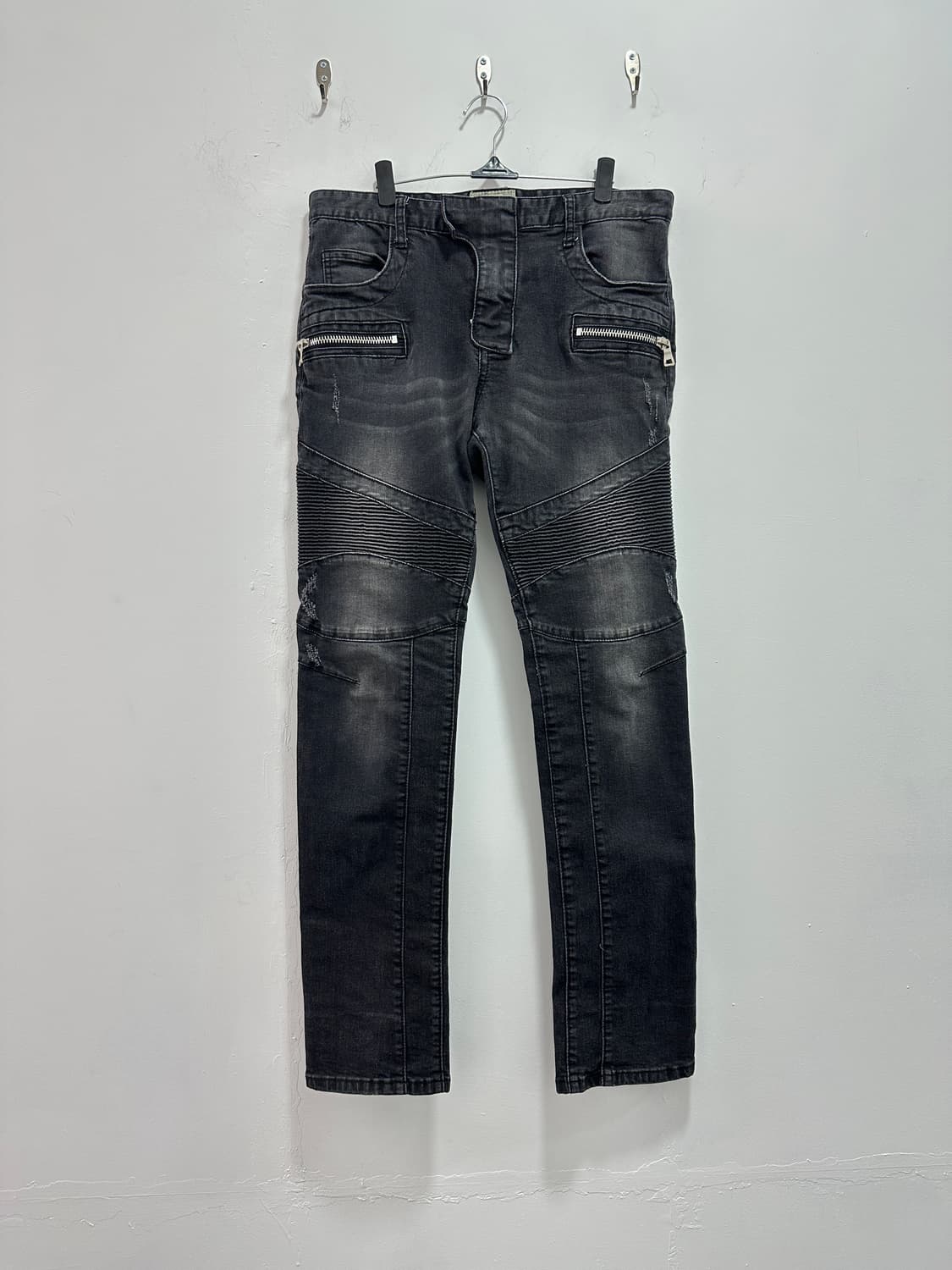 Vintage zipper detail biker jeans 상품이미지4