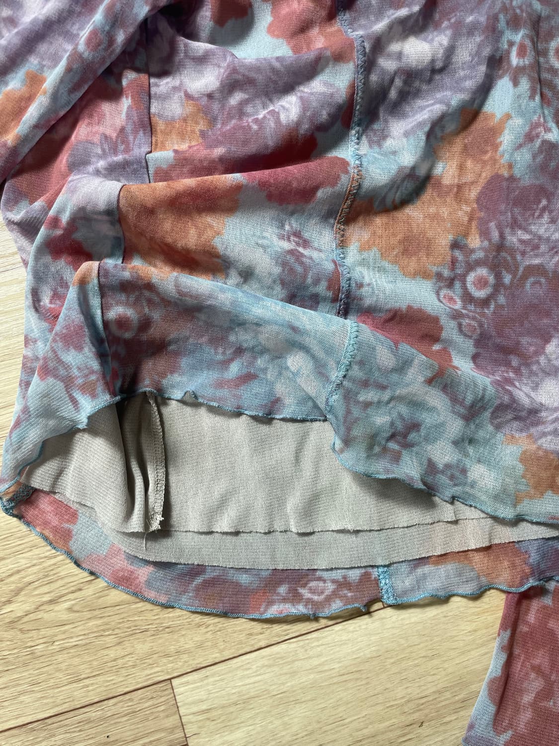 Flower mesh long sleeve top  상품이미지8