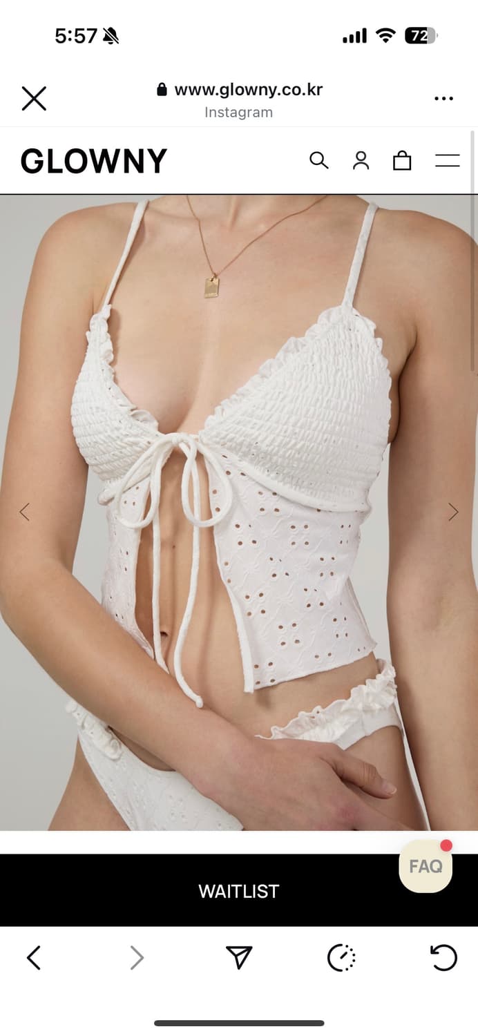 TANKINI SWIM TOP (WHITE) 상품이미지2