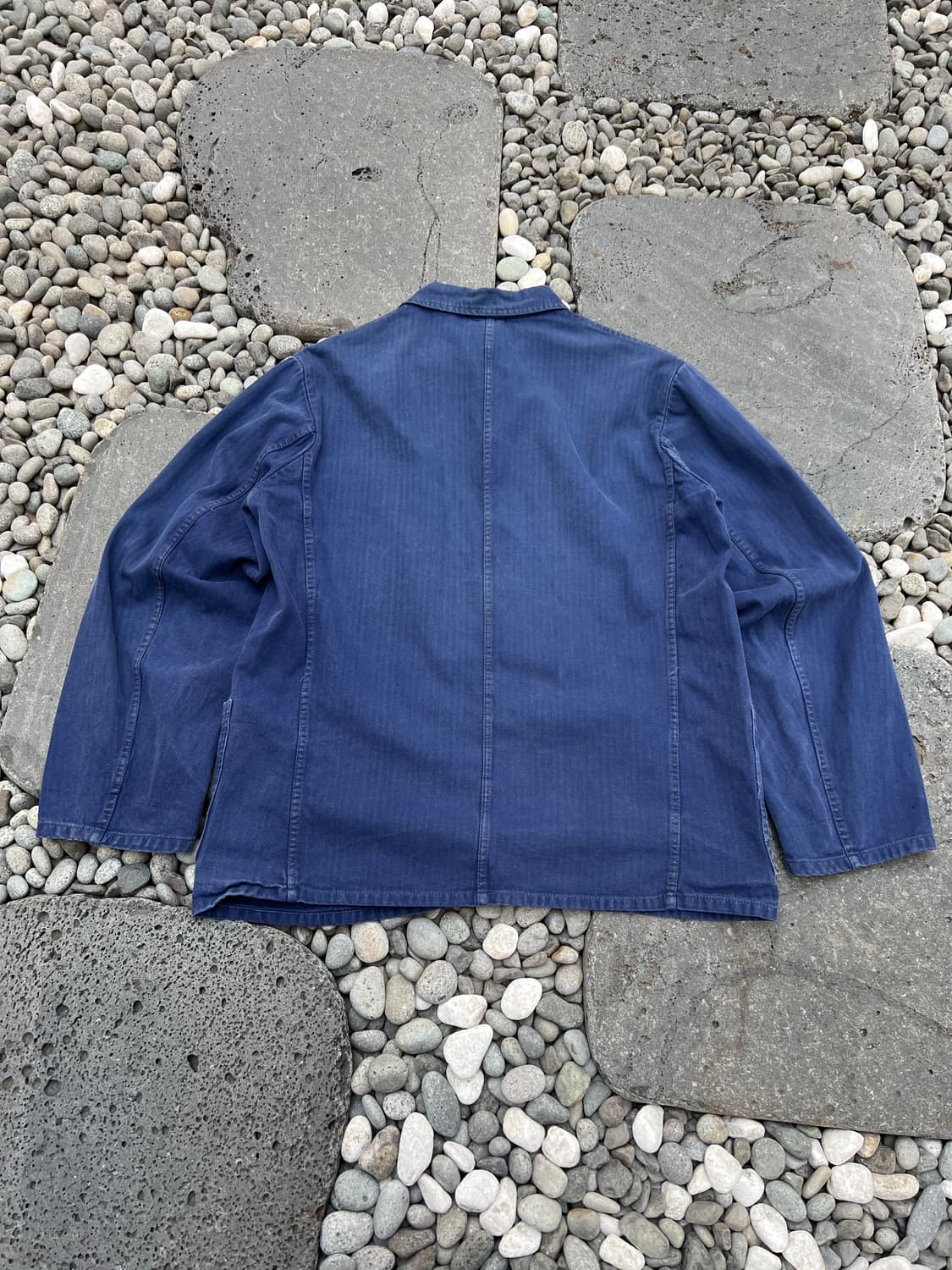 FADED BLUE OLD VINTAGE HBT 헤링본트윌 프렌치워크자켓 상품이미지2