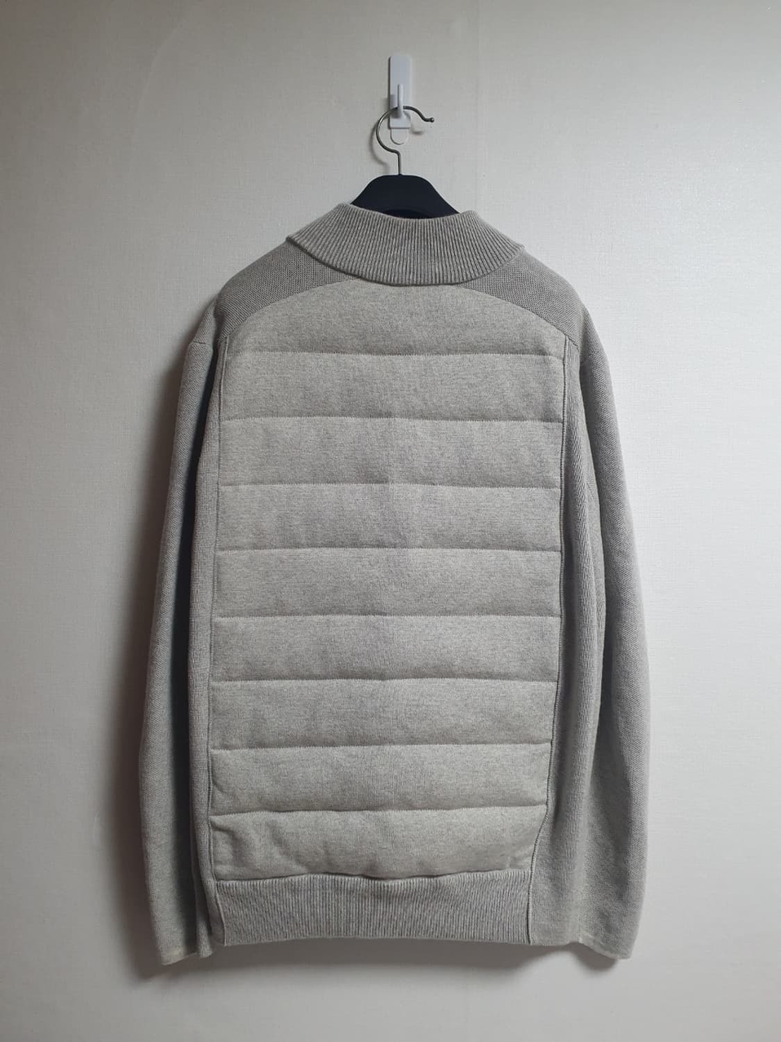 랑방스포츠 하이넥 니트 집업 자켓 라이트그레이 105 상품이미지5