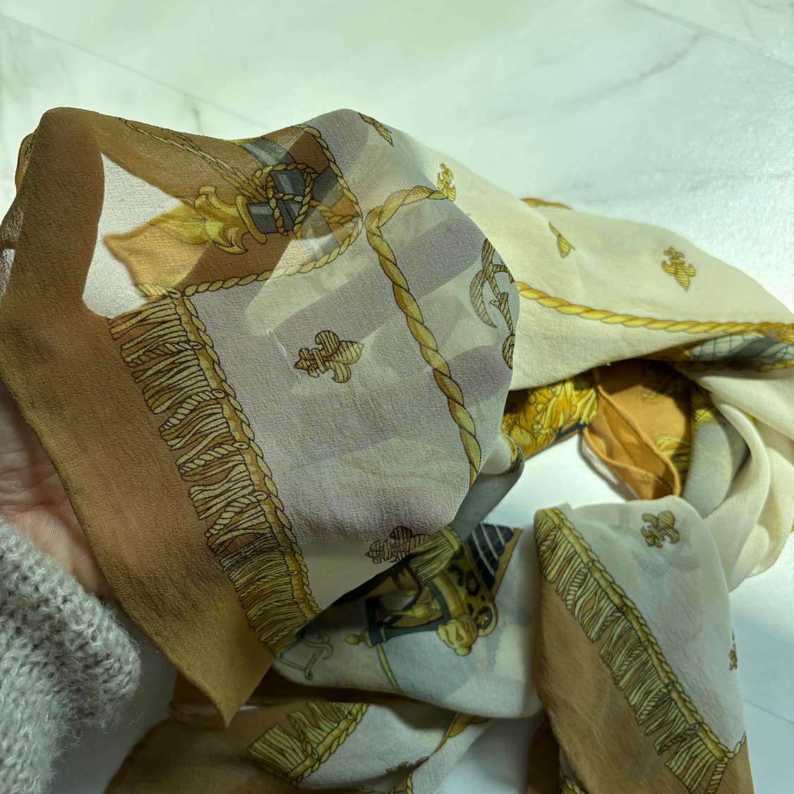 빈티지 에스콰이어 컬렉션 울 100 머플러 / 명화 스카프 상품이미지9