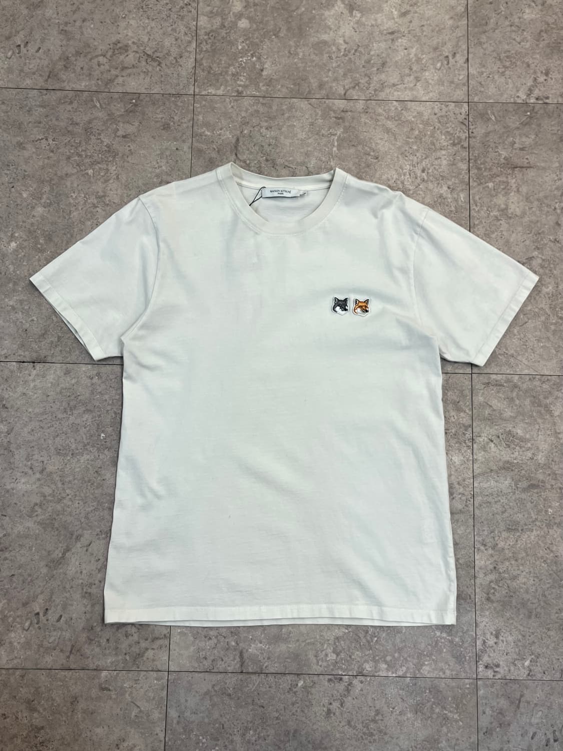 메종키츠네 더블폭스 반팔티 화이트 L #csz3412 상품이미지5