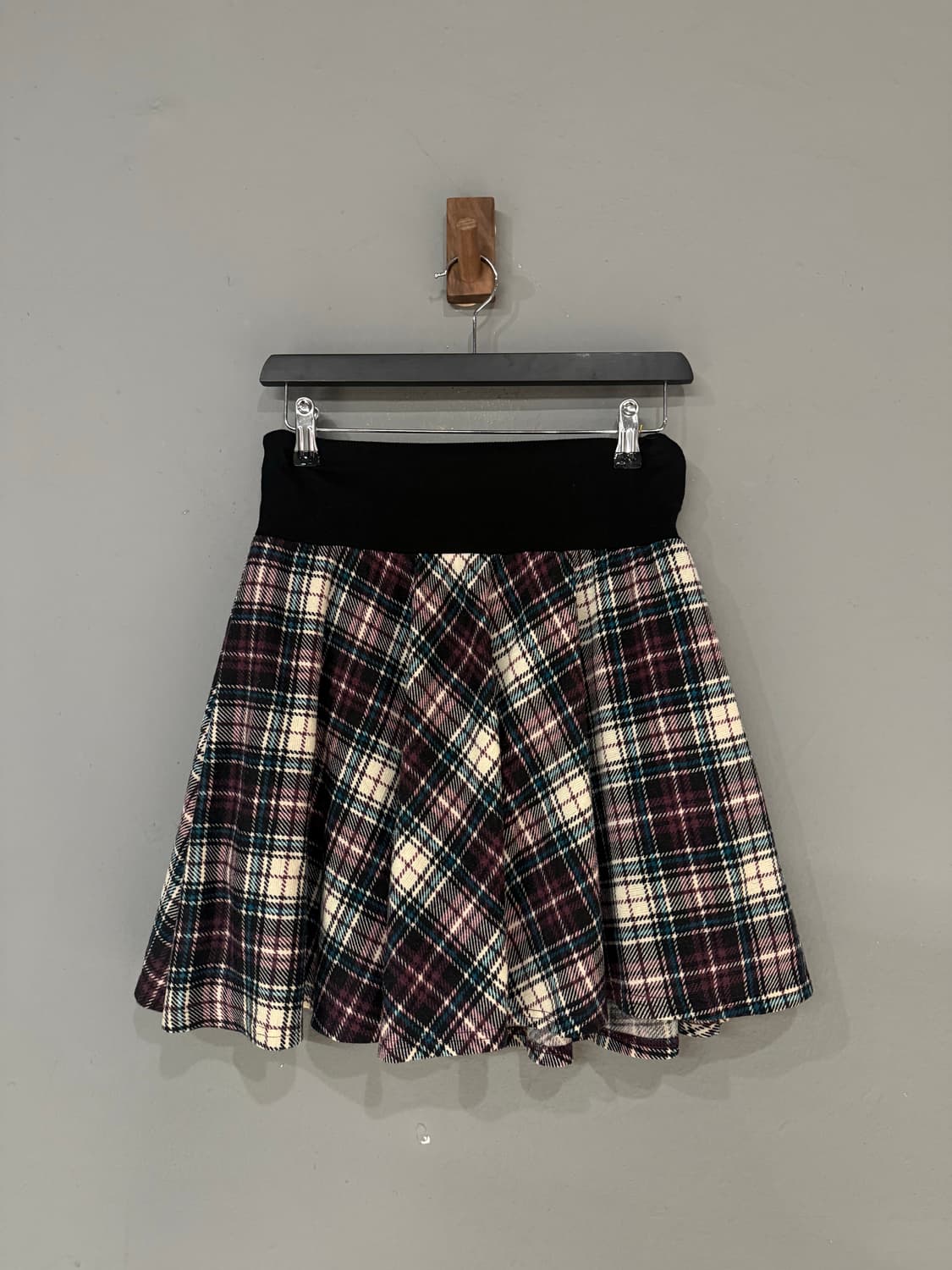 banding line check pattern skirt 상품이미지4