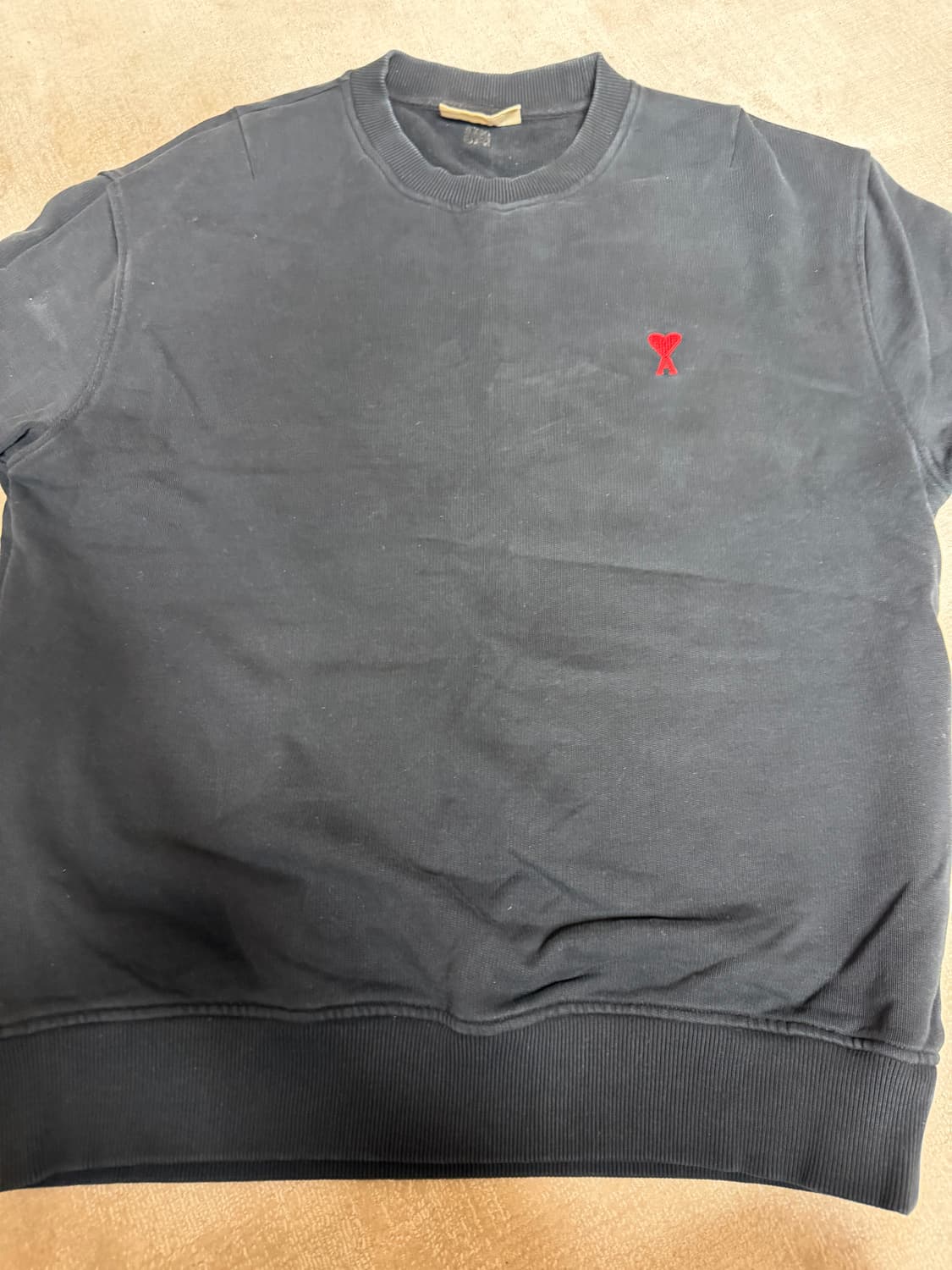 아미 스몰 하트 로고 스웨트셔츠 블랙 XL 상품이미지3