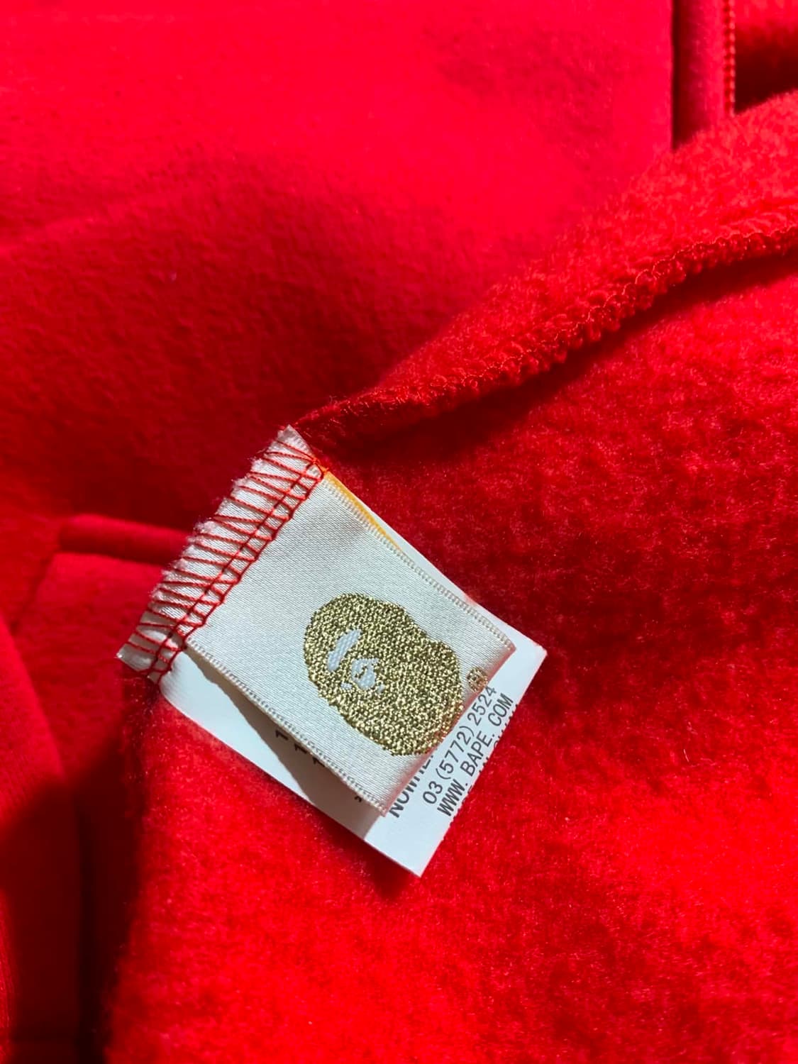 베이프 샤크 후드집업 XXL 레드 상품이미지5