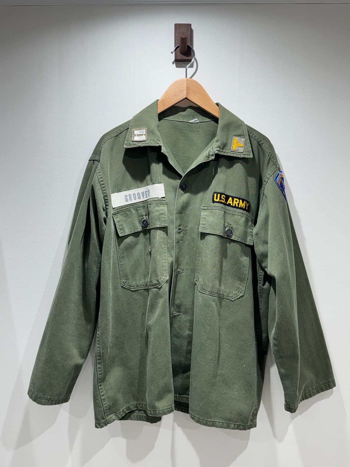 US Army 1세대 극초기형 풀패치 107 셔츠 상품이미지1