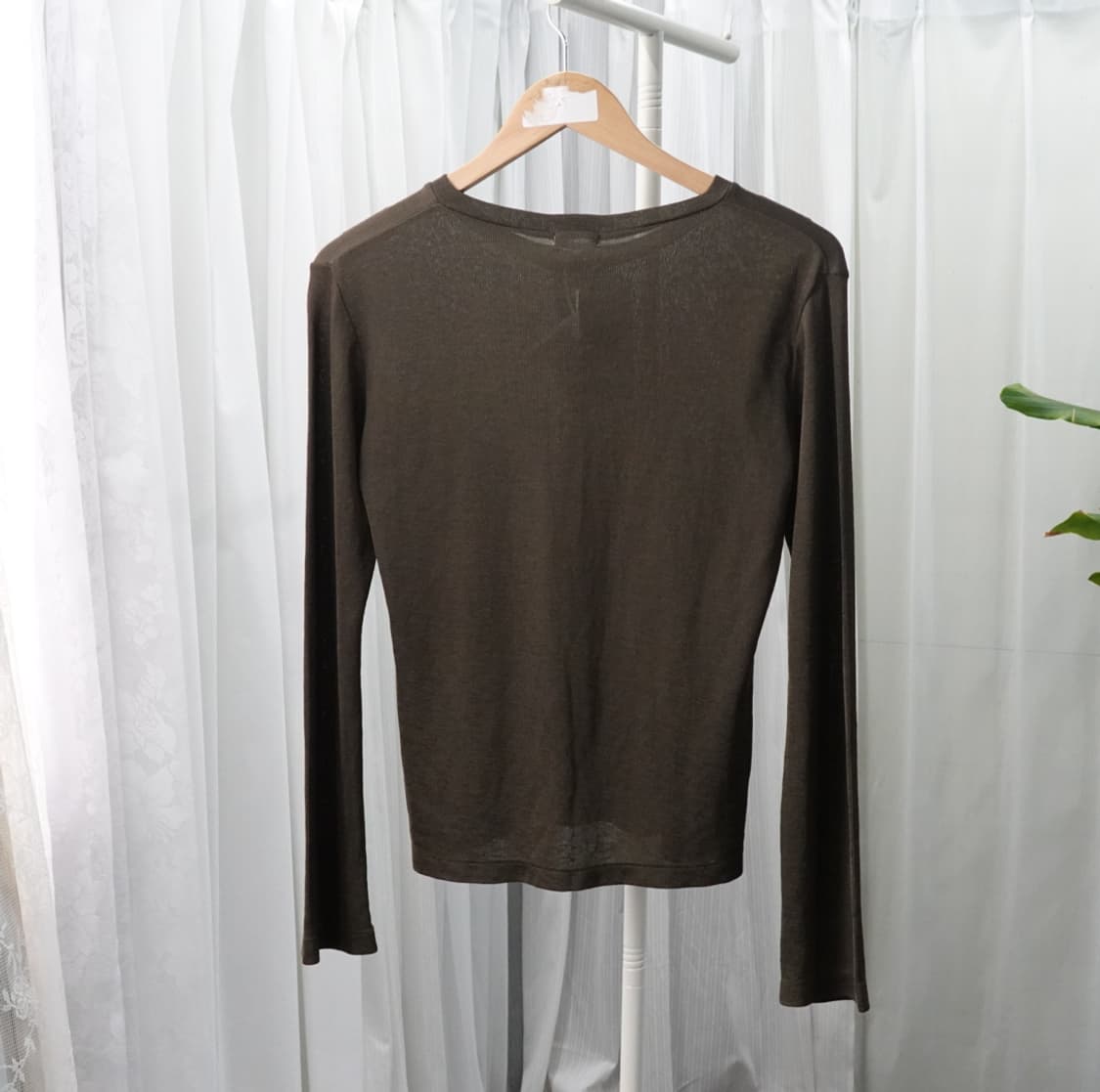 일본빈티지 INE 브라운 니트 가디건 슬림핏 1895 상품이미지3