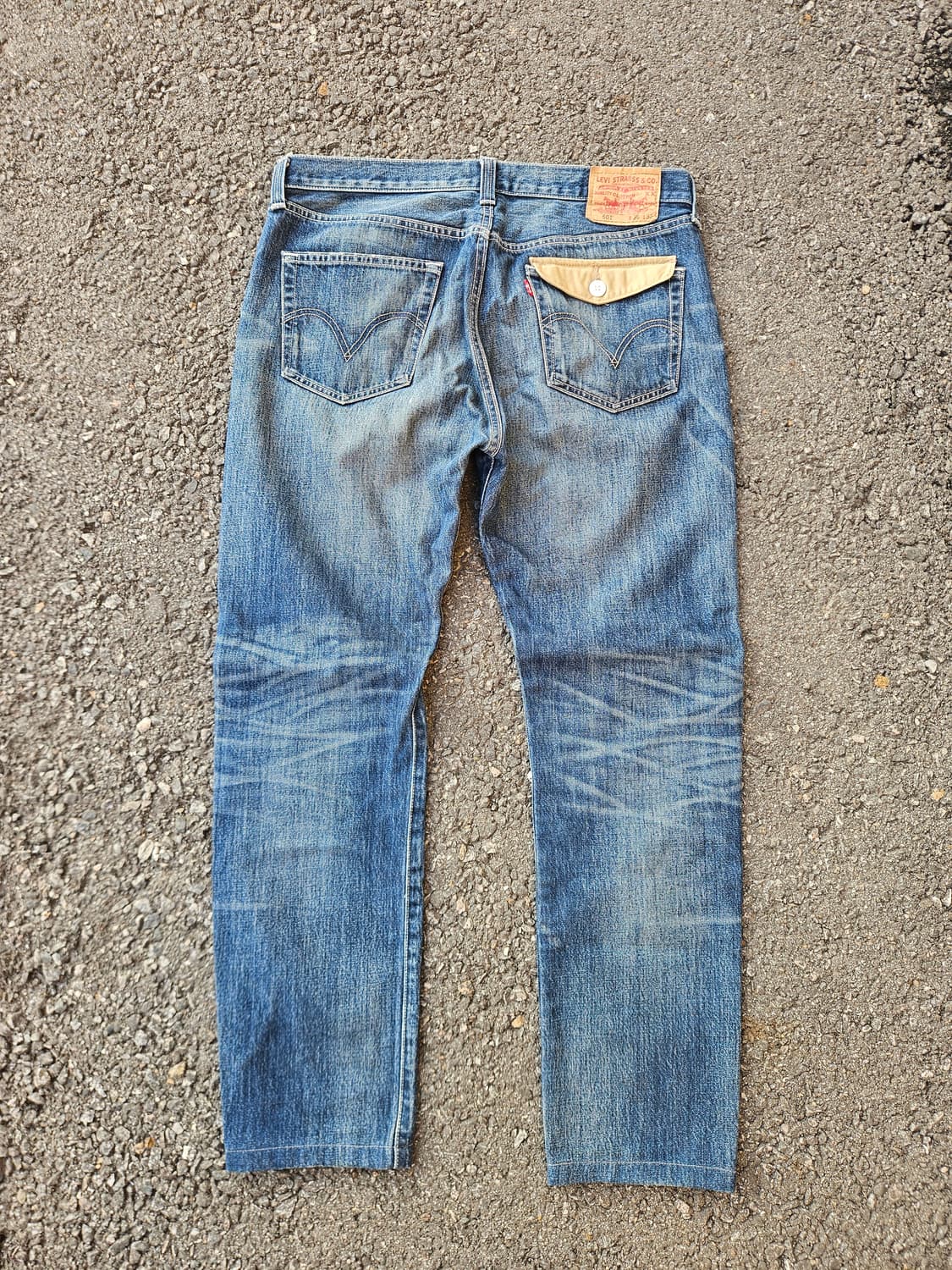 00’s 리바이스 501 중청 데님 36/32 상품이미지3