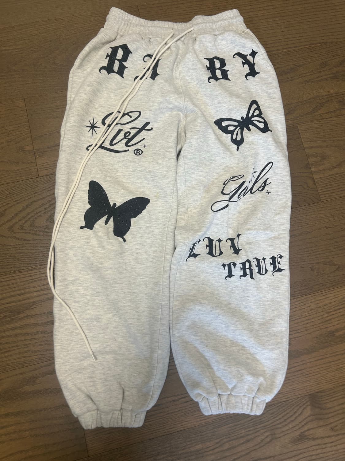 [러브이즈트루] OW글리터 조거팬츠 [베이지] 상품이미지4