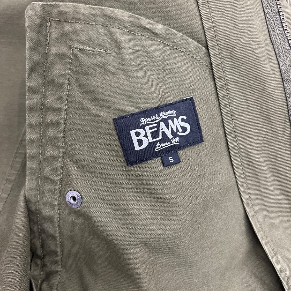  BEAMS 빔즈 더블 집 모즈 파카 블루종 자켓 S 상품이미지3