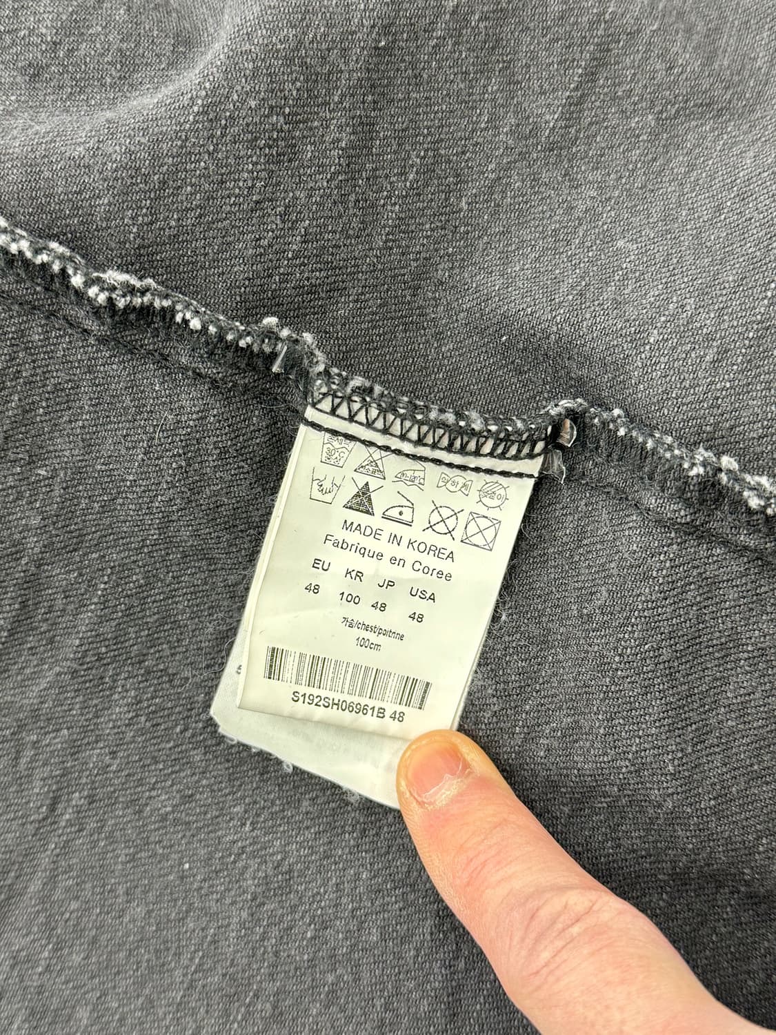 솔리드옴므 오버 흑청 데님 셔츠 자켓 상품이미지8