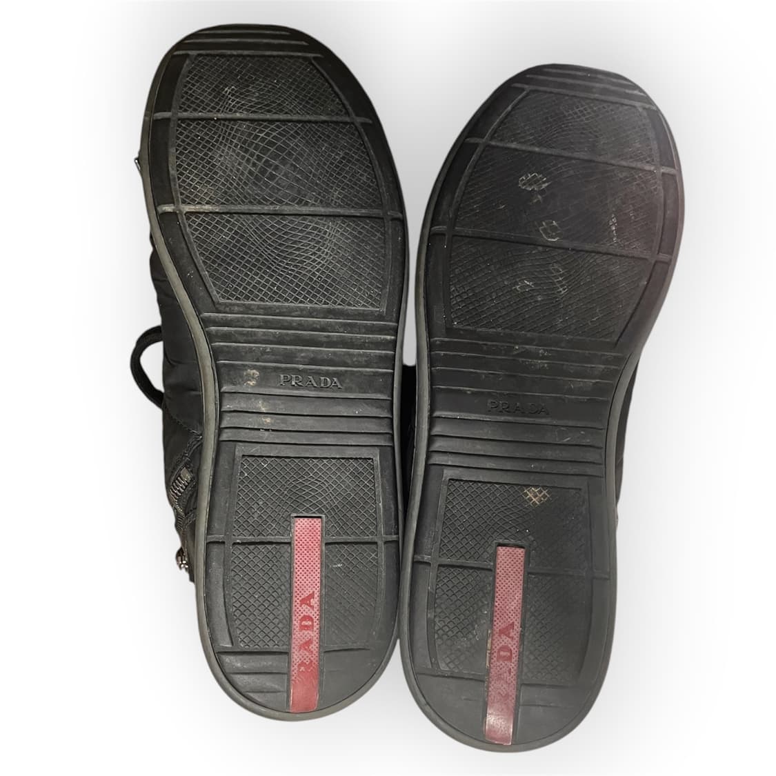 [270] 프라다 스포츠 블랙 레더 벨크로 하이탑 스니커즈 상품이미지4