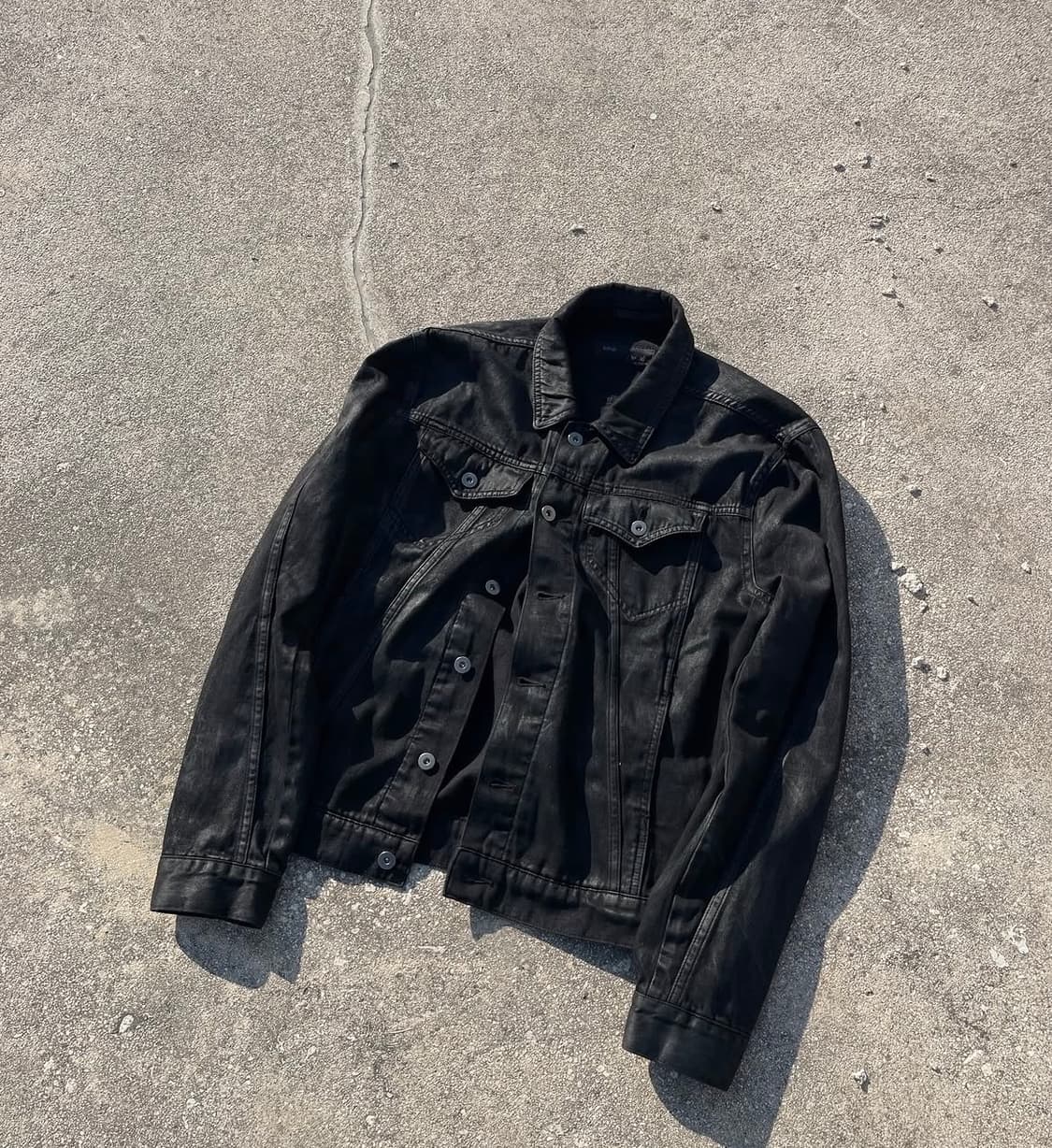 bordr waxed denim jacket(black), 보더 자켓 상품이미지2