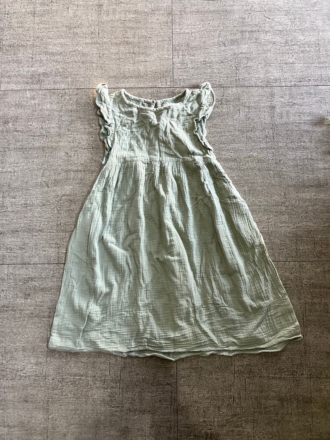 일본빈티지 Riziere 하구미모리걸 할메카지 린넨 슬리브리스나시탑 상품이미지1