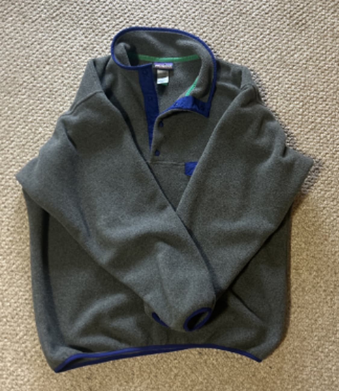 파타고니아 싱칠라 스냅 버튼 풀오버 플리스 그레이 M 상품이미지2