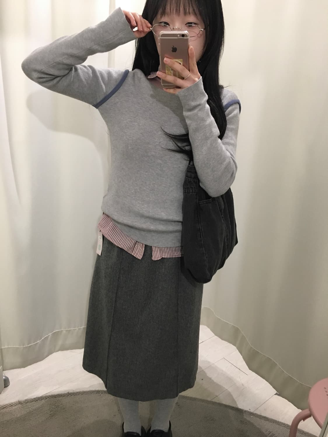 EAST BOY button Midi skirt 상품이미지6