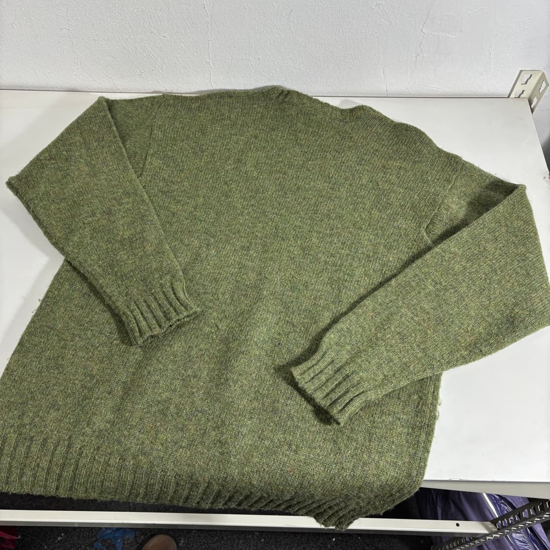 95-100 라코스테 녹차 라운드 울 니트 상품이미지2