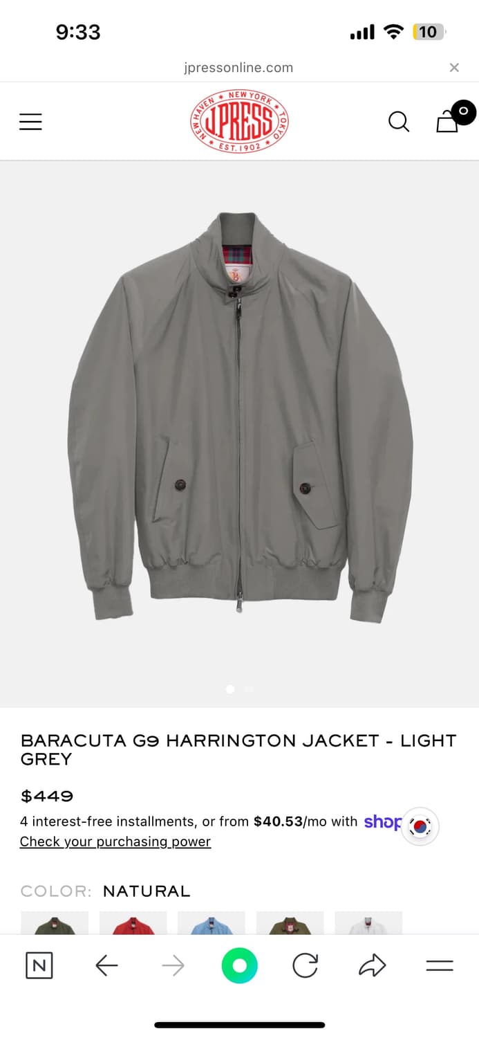 J.press 제이프레스 바라쿠다 헤링턴 자켓 m 상품이미지1