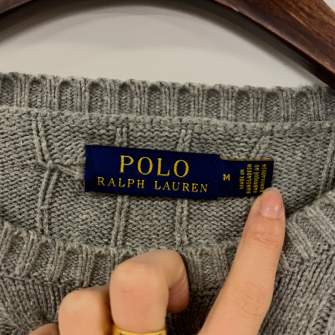 폴로 랄프로렌 신형 그레이 꽈배기 니트 상품이미지5