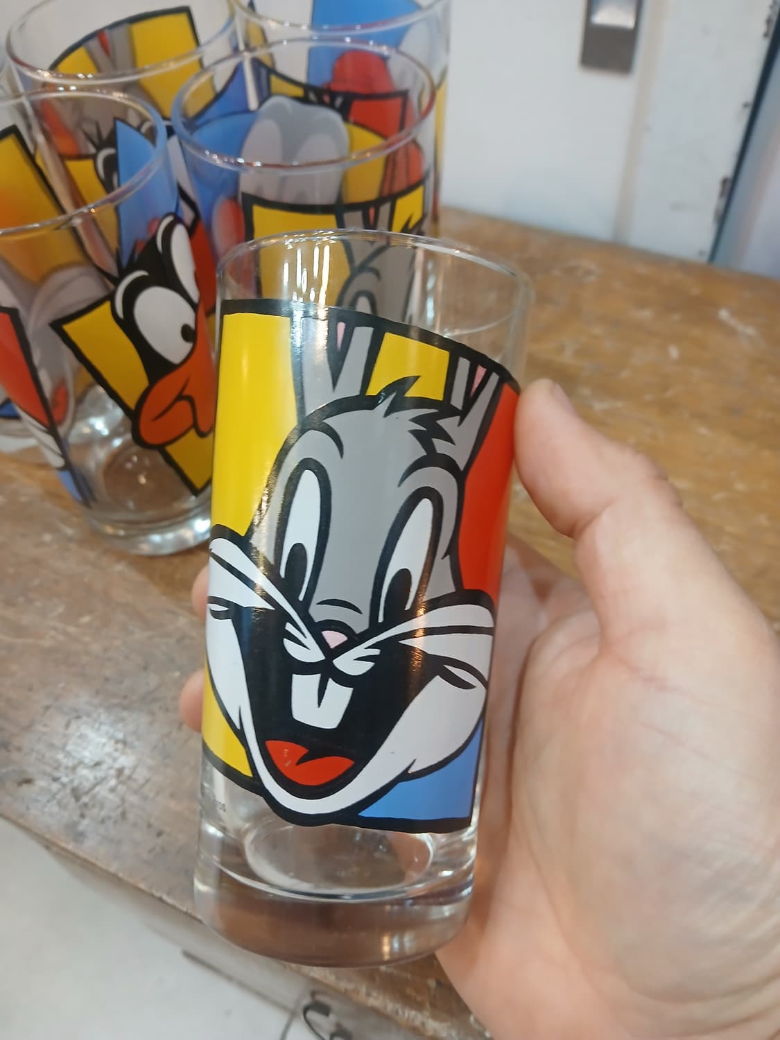 90s 빈티지 워너브라더스  루니툰 캐릭터 유리컵 상품이미지2