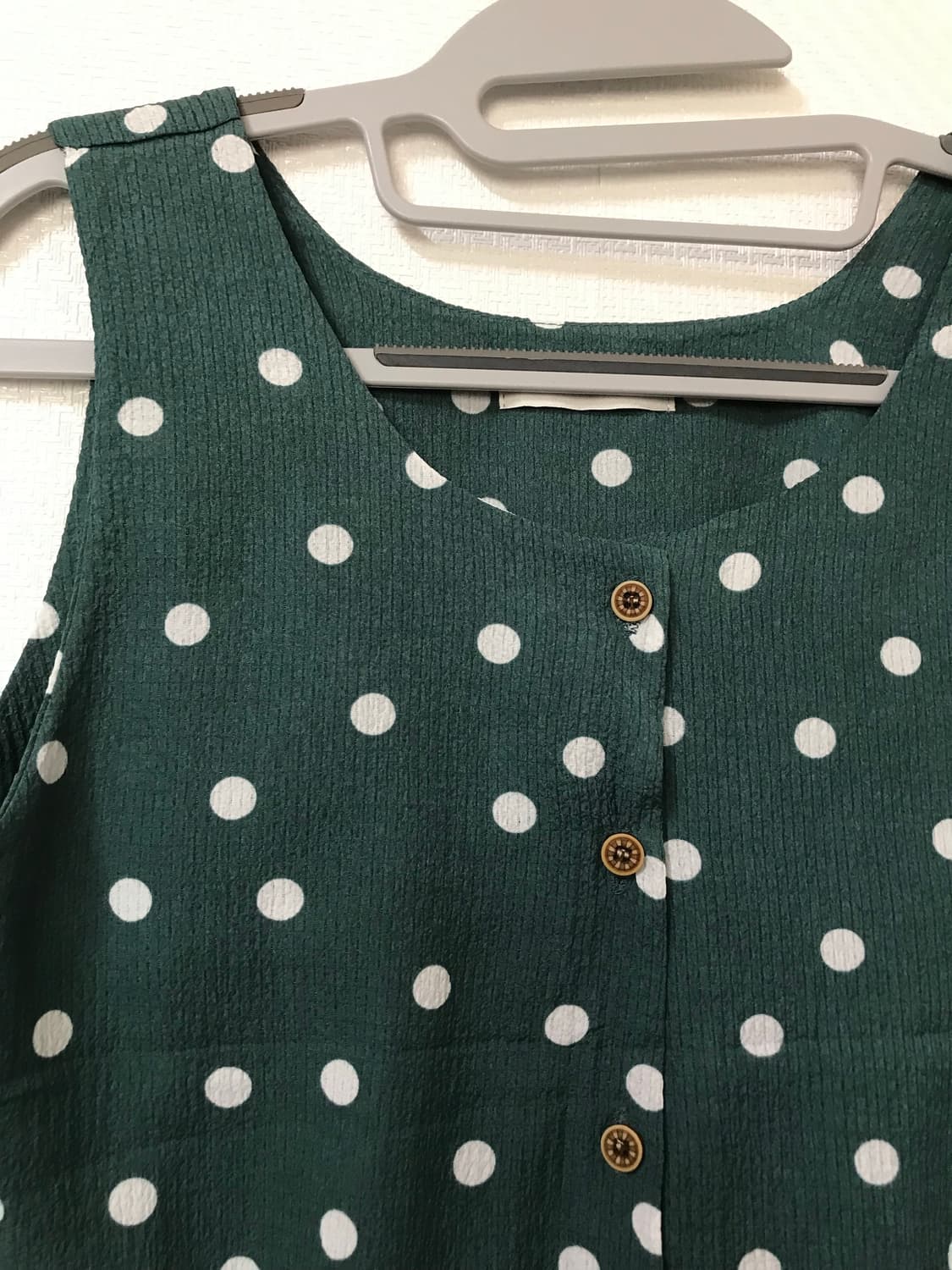 vintage dot green sleeveless 상품이미지5