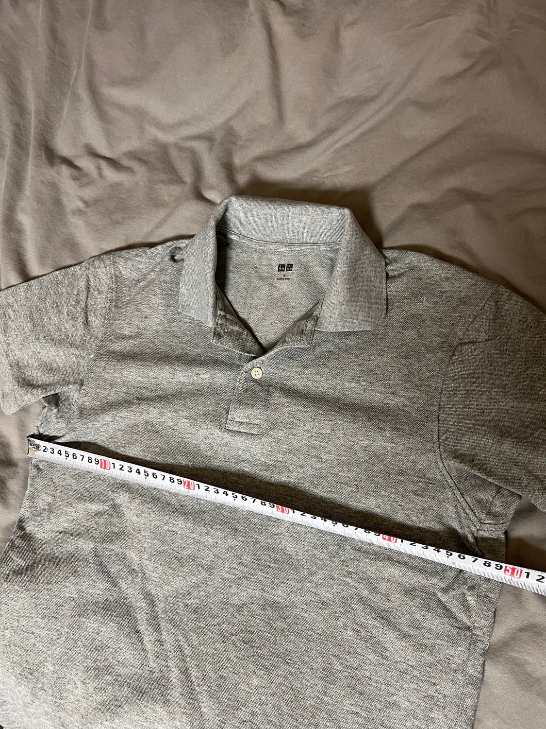 유니클로 PK 카라티 그레이 M 새제품 상품이미지2