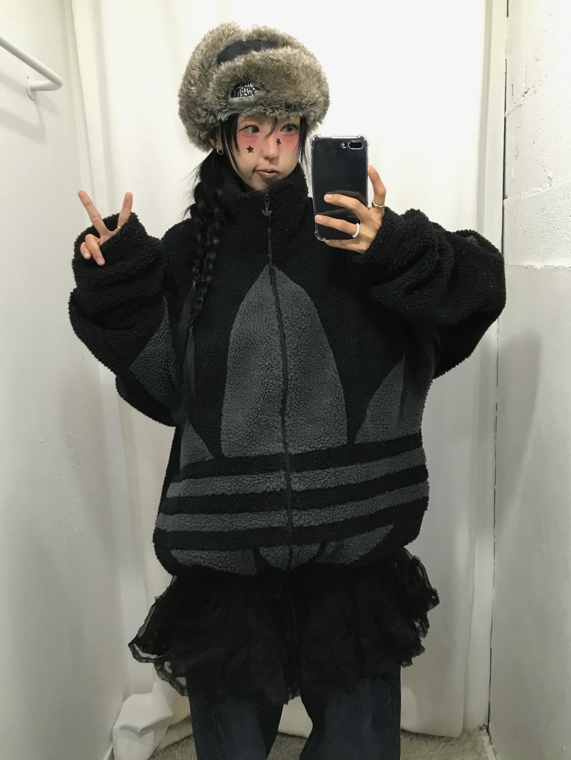 Adidas Big Trefoil Sherpa Jacket 상품이미지5