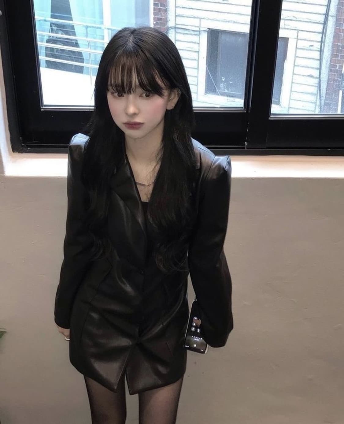 bnfrom 가죽 자켓 원피스 상품이미지1