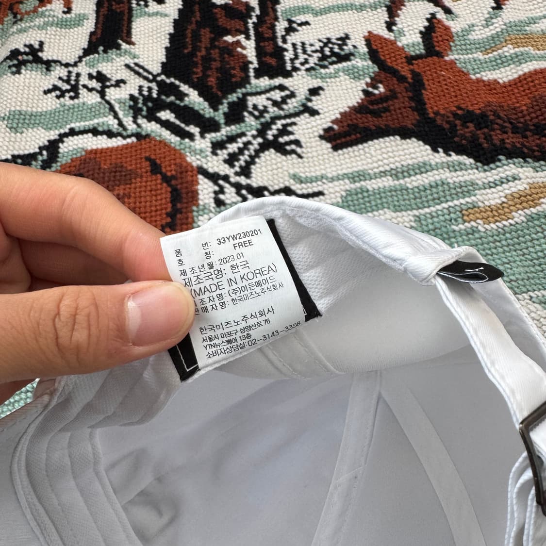 미즈노 화이트 볼캡 상품이미지7