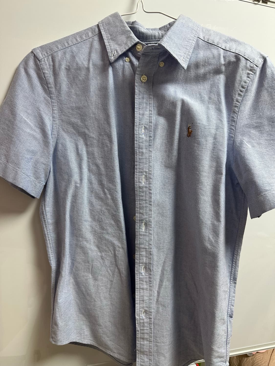 폴로 랄프로렌 멀티포니 옥스포드 반팔 셔츠 보이즈 L 블루 상품이미지2