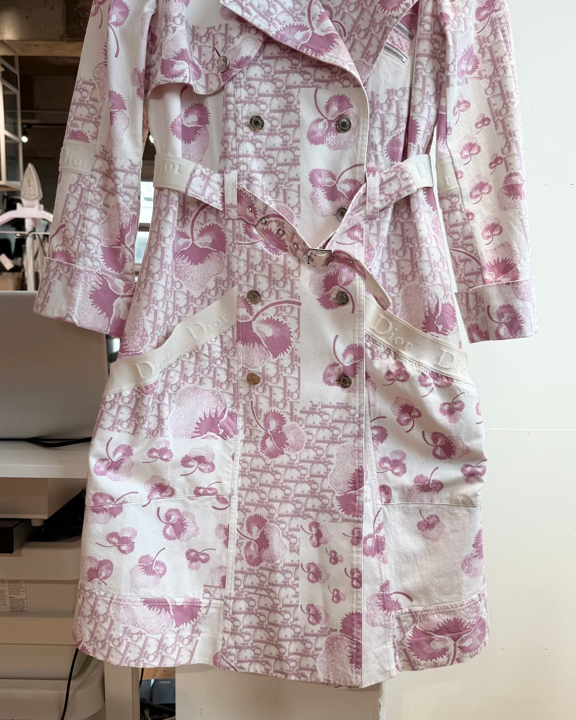 크리스찬 디올 부티크 핑크 05s 오블리크 트렌치 코트  상품이미지6