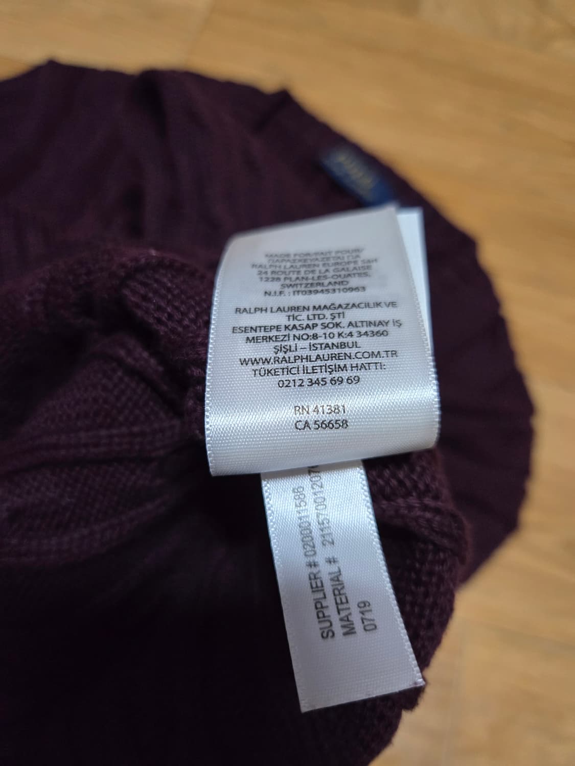 폴로 랄프로렌 정품 버건디 케이블 니트 상품이미지8