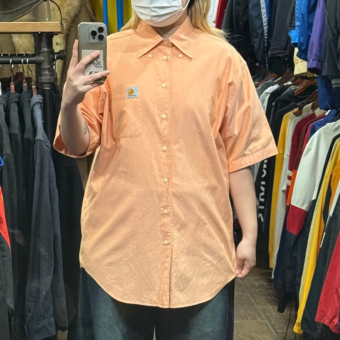 [HI] 칼하트 반팔셔츠 오렌지 상품이미지2