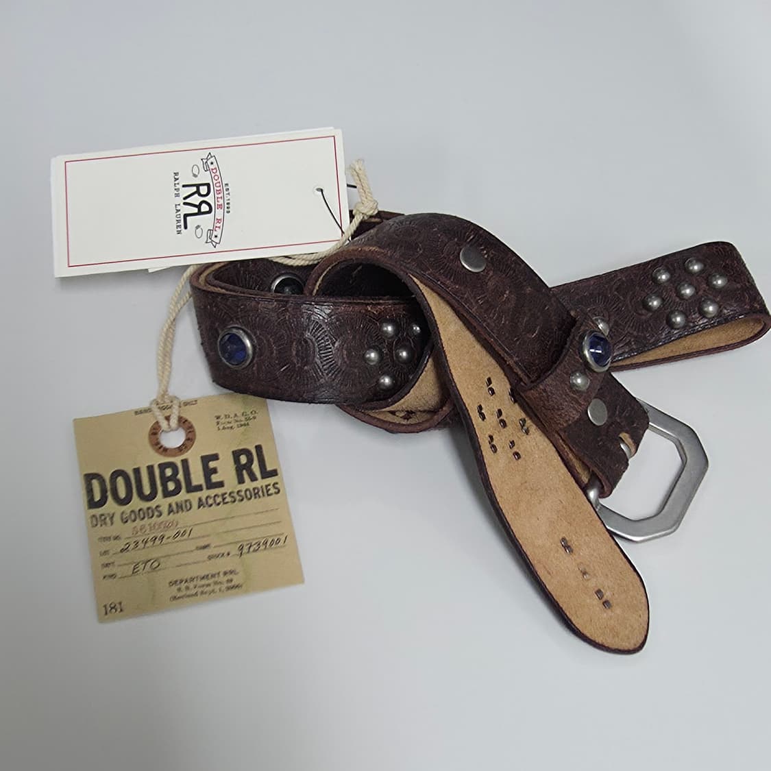 RRL 라스코 스터드 레더 벨트 34 상품이미지2