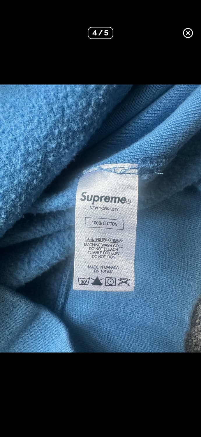 슈프림 슬리브 로고 후드 상품이미지3