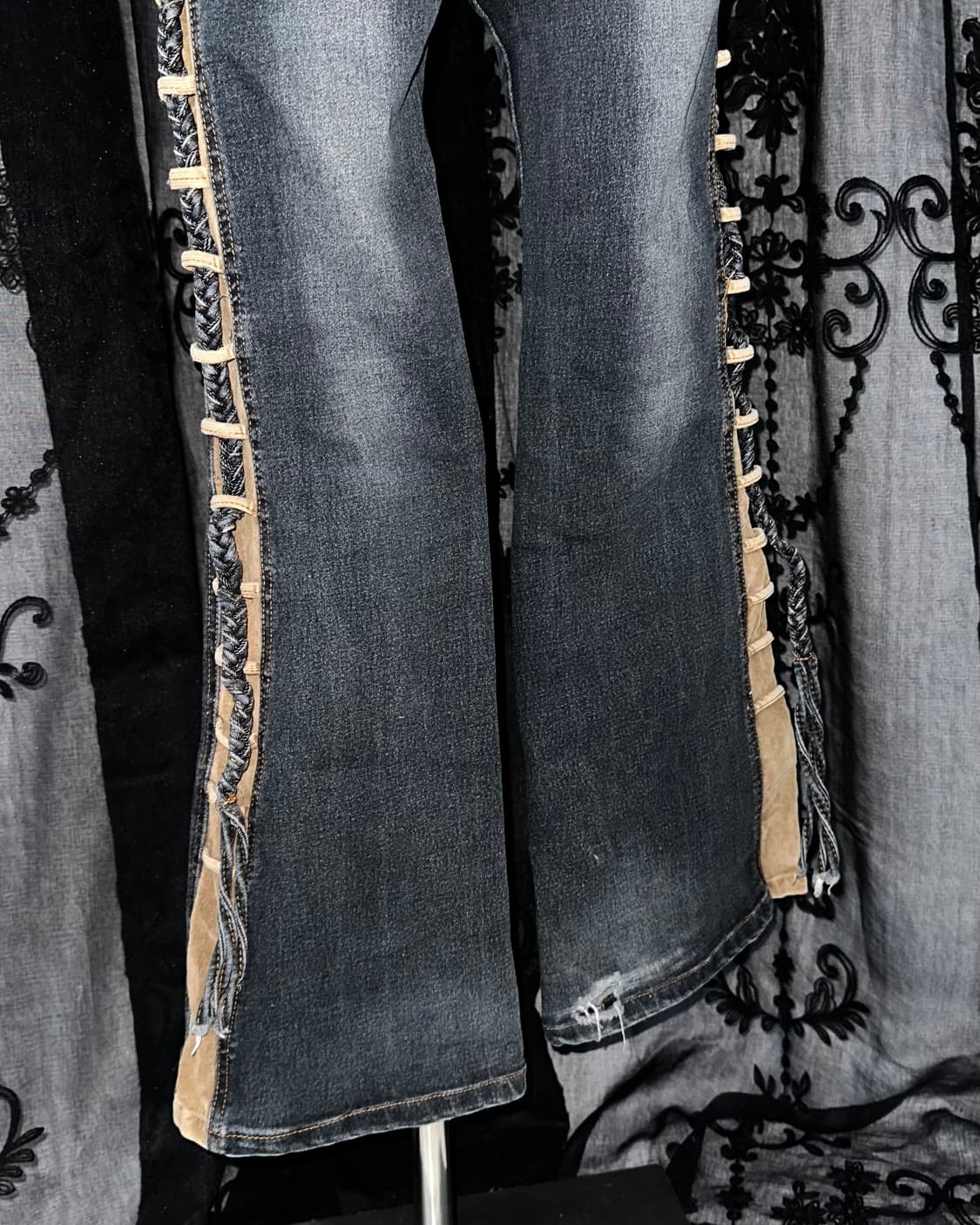 Side Detail Denim Bootcut Pants 상품이미지6