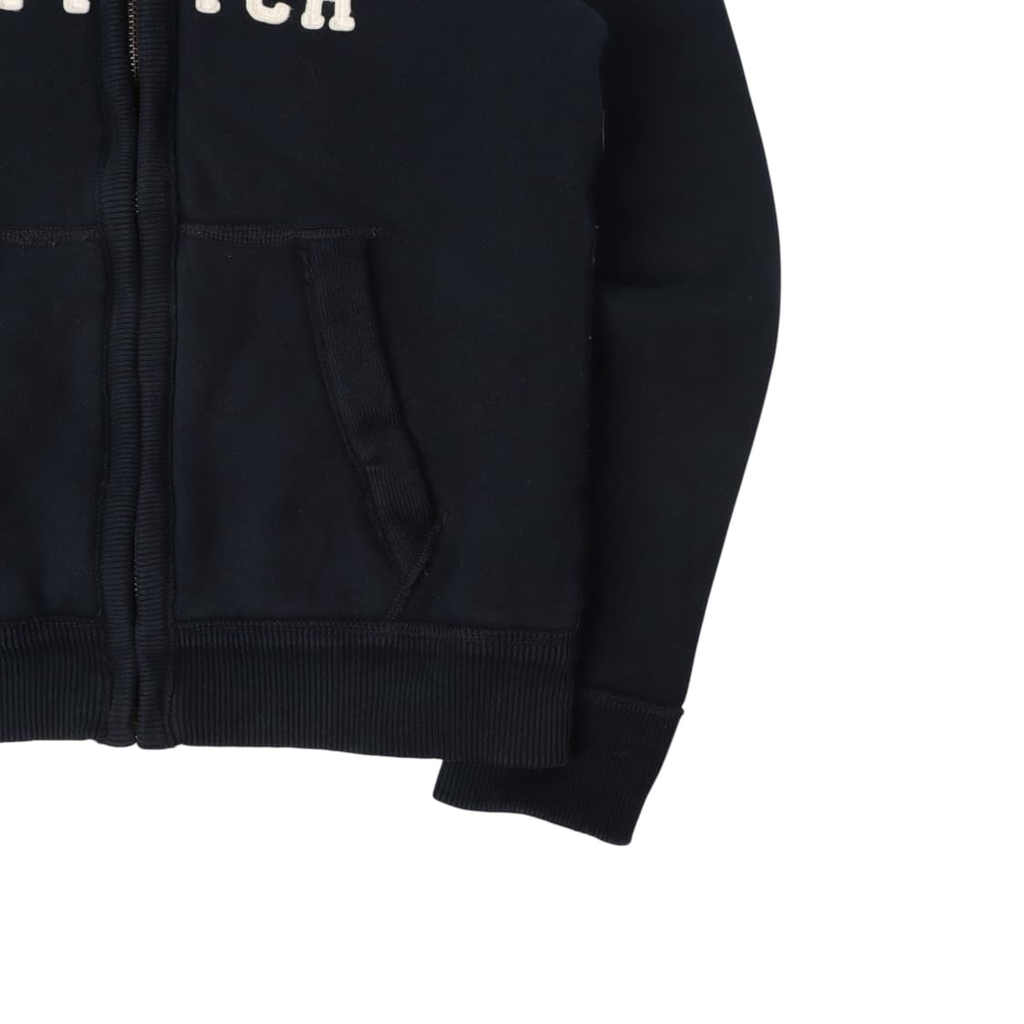 아베크롬비 아치로고 쉐르파 네이비 후드집업 상품이미지4