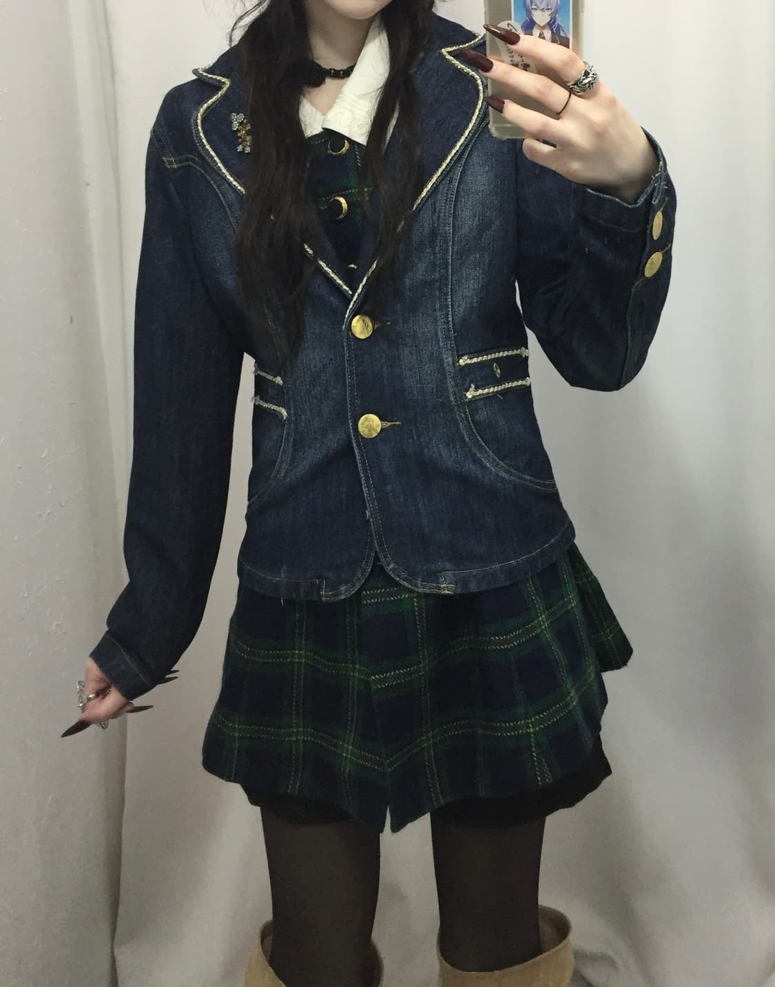 미도리타탄체크 코디 💚 상품이미지1