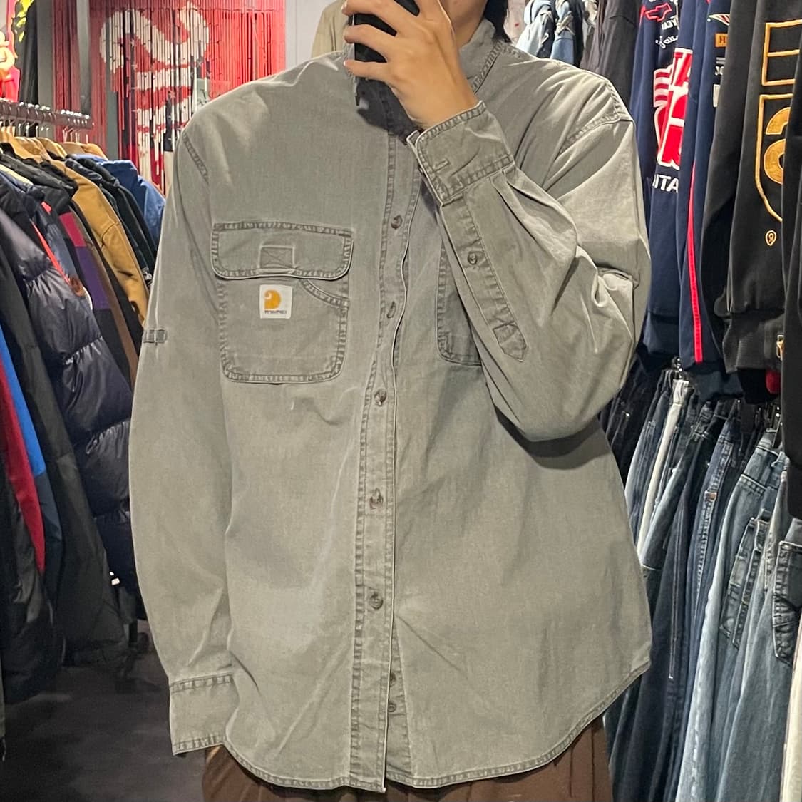 [IM] carhartt 칼하트 그레이 긴팔셔츠 상품이미지4