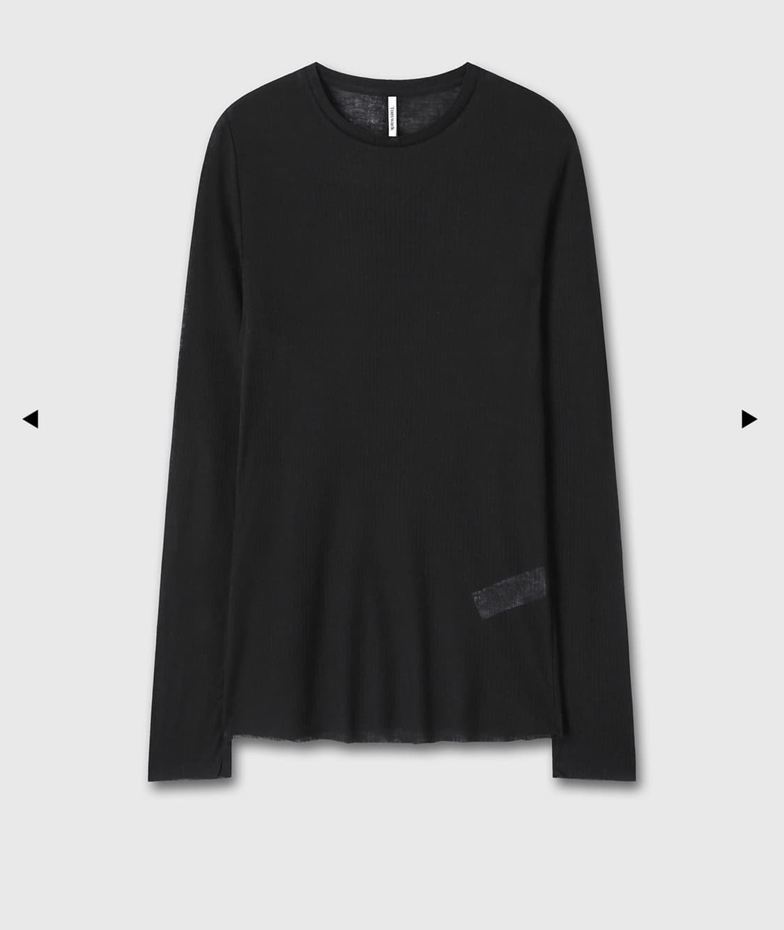 토니웩 SHEER WOOL RIBBED KNIT TOP_ BLACK  상품이미지1