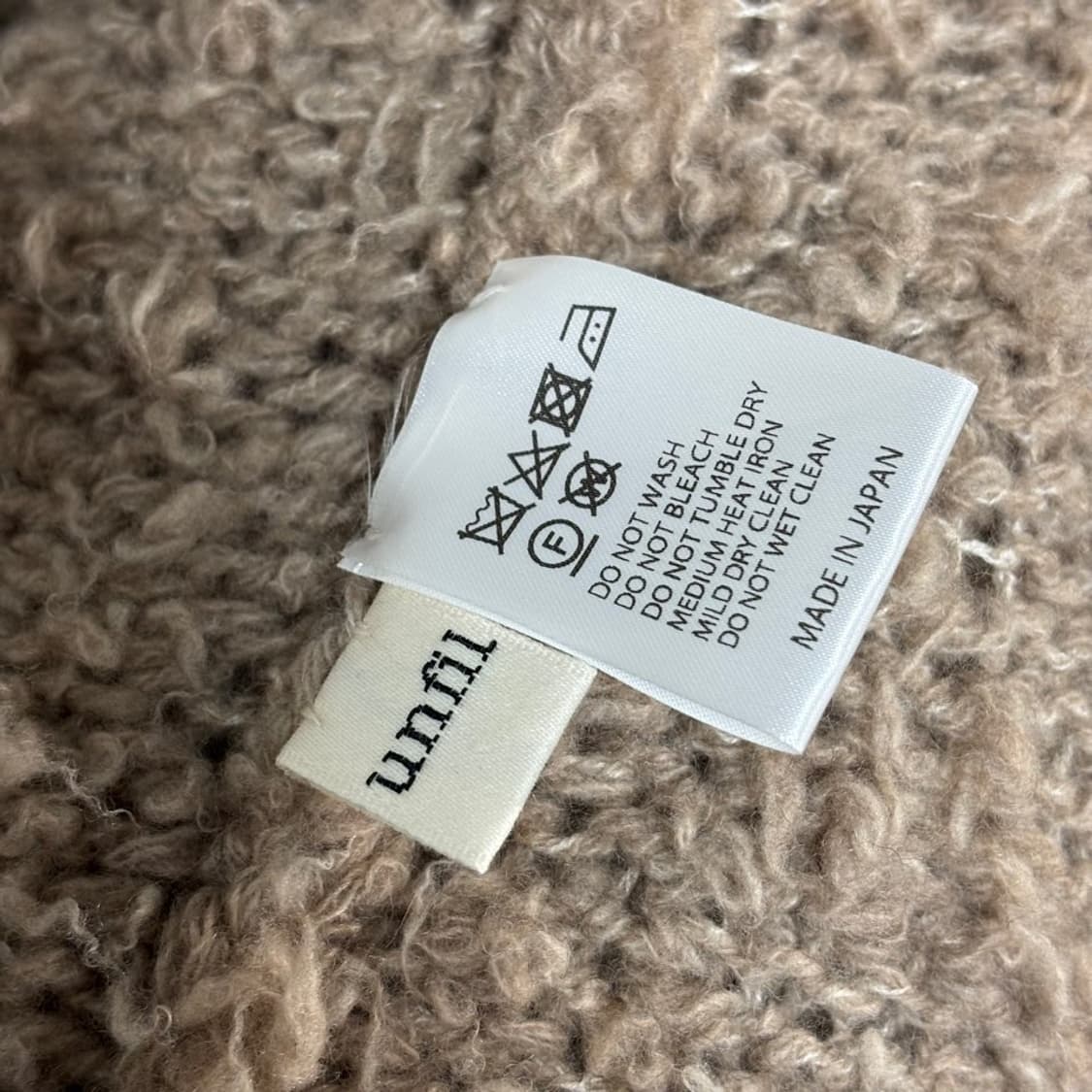 1) unfil 언필 캐시미어 샤기 니트 가디건 상품이미지5