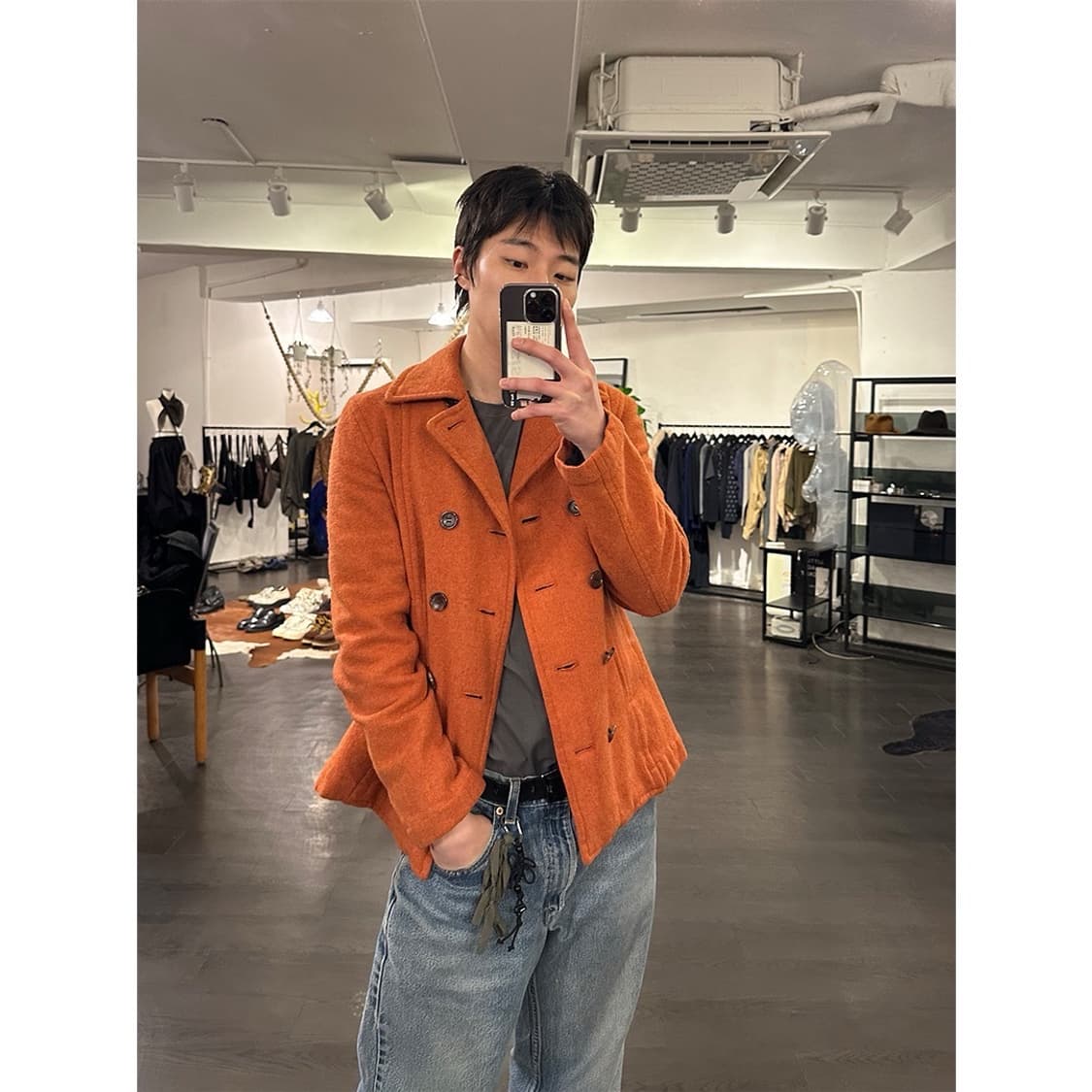 꼼데가르송 옴므플러스 축융 울 피코트 상품이미지4